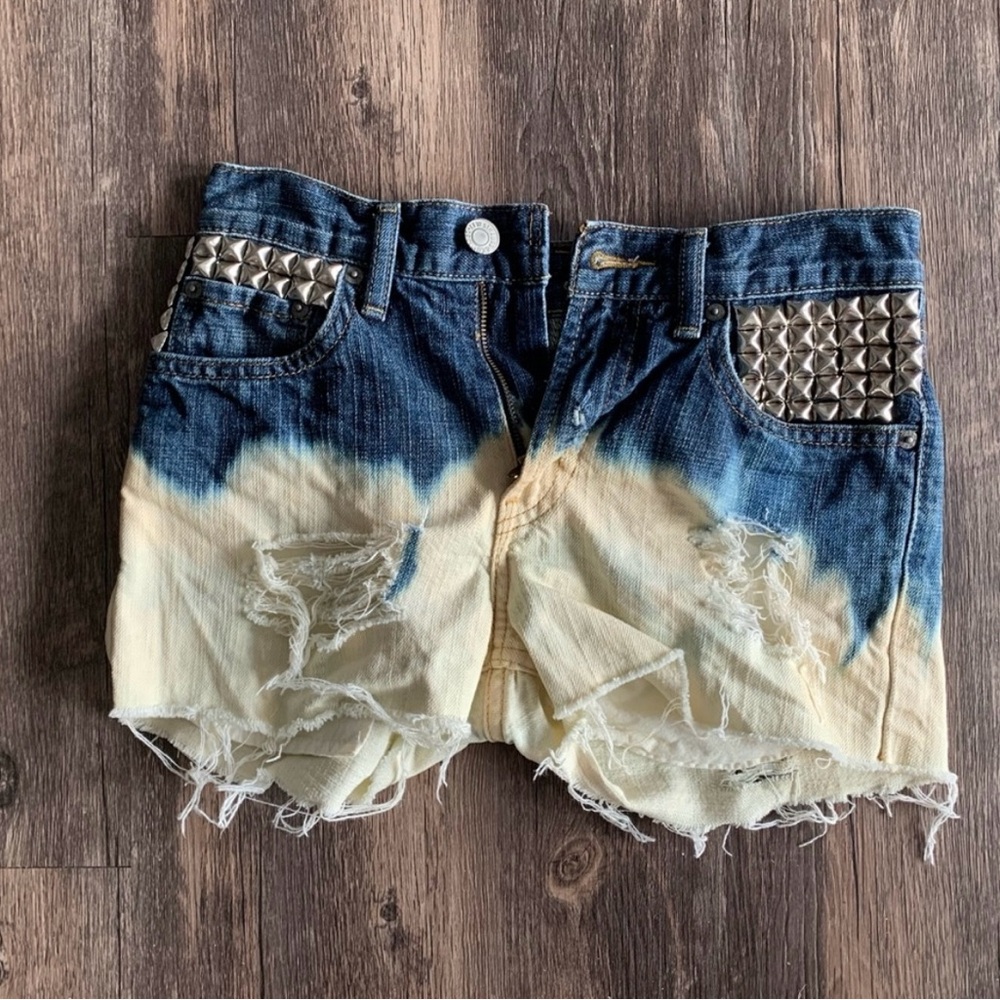 Levi’s Studded Ombre Denim High Waisted Shorts